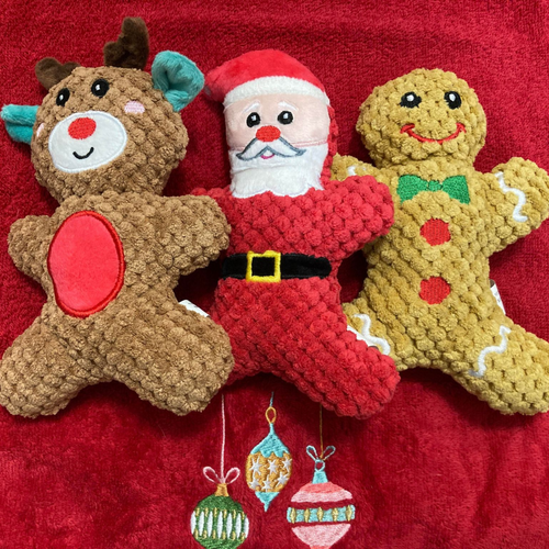 Christmas Interactive toys for Dogs and Puppies - Santa, Gingerbread, Reindeer