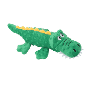Interactive squeaker toys with crinkle sound for dogs and puppies - Crocodile
